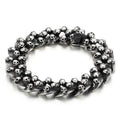 Tiny Skulls Diamond-shaped Links Bracelet