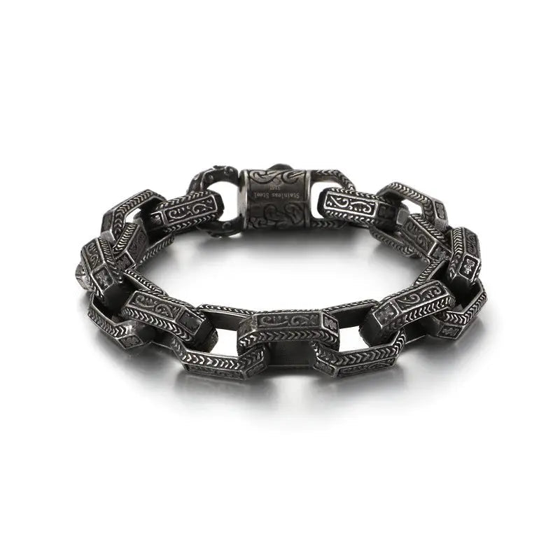 Totem Cable Link Stainless Steel Heavy Bracelet