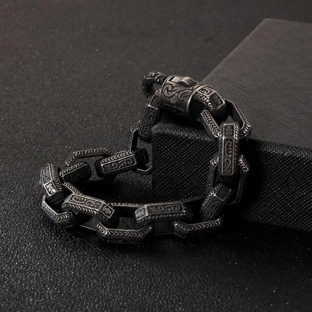 Totem Cable Link Stainless Steel Heavy Bracelet
