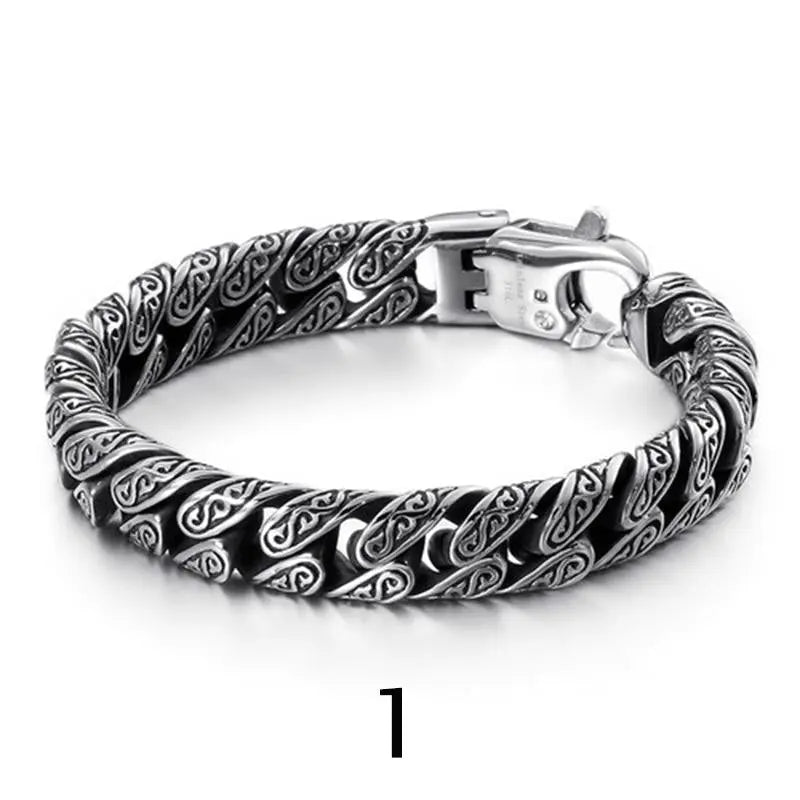 Totem Pattern Cuban Bracelet