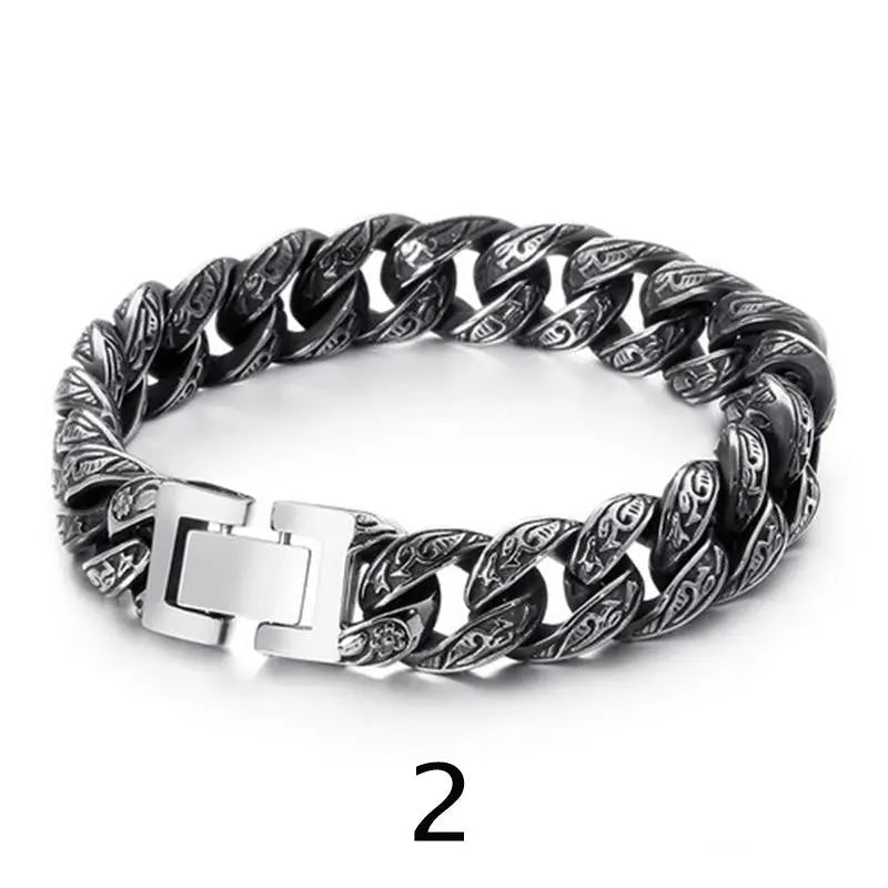 Totem Pattern Cuban Bracelet