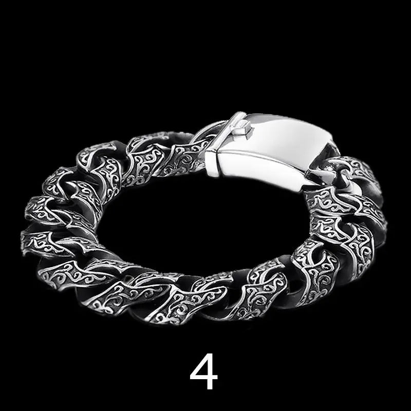 Totem Pattern Cuban Bracelet