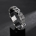 Totem Style Open Box Clasp Stainless Steel Bracelet
