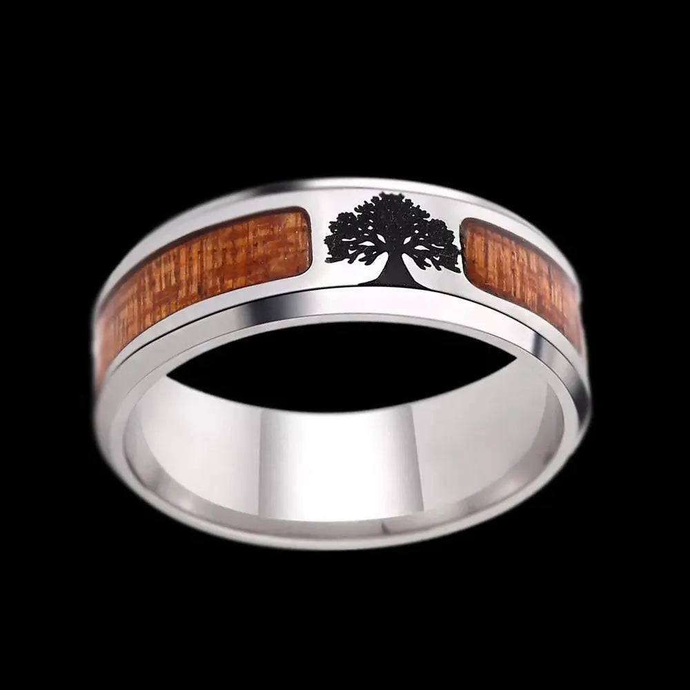 Tree of Life Stainless Steel Wedding Ring