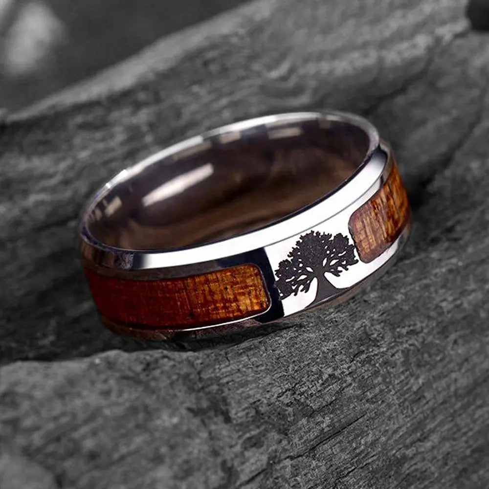 Tree of Life Stainless Steel Wedding Ring