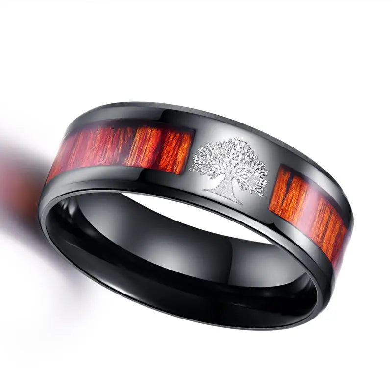 Tree of Life Stainless Steel Wedding Ring