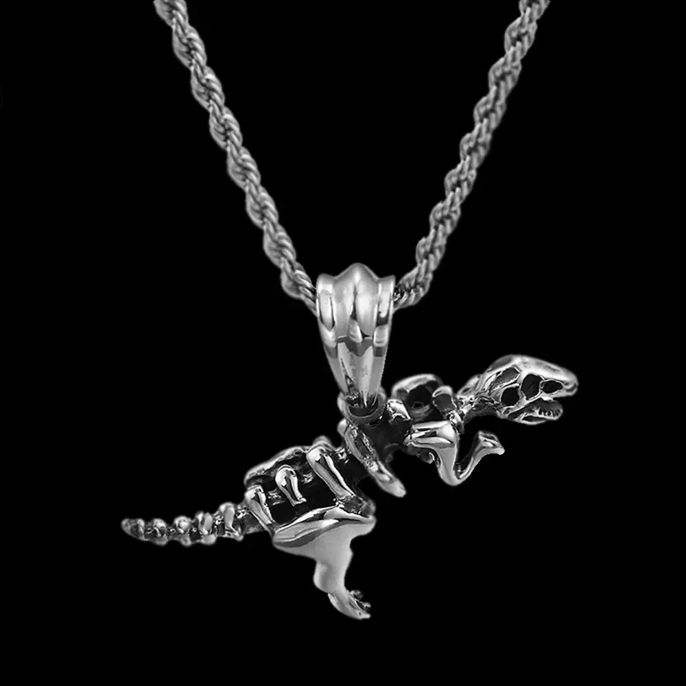 Triceratops Dinosaur Stainless Steel Pendant