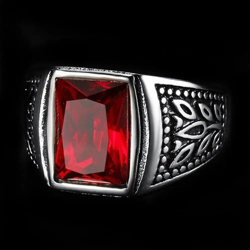 Tulip Gemstone Stainless Steel Ring