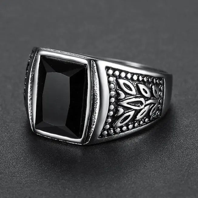 Tulip Gemstone Stainless Steel Ring