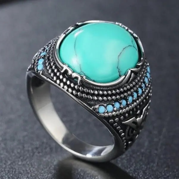 Turquoise Stainless Steel Ring
