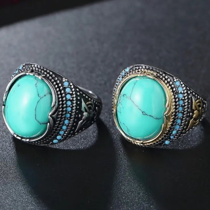 Turquoise Stainless Steel Ring