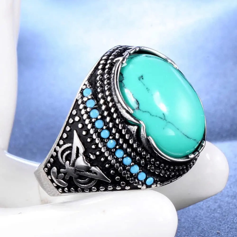 Turquoise Stainless Steel Ring