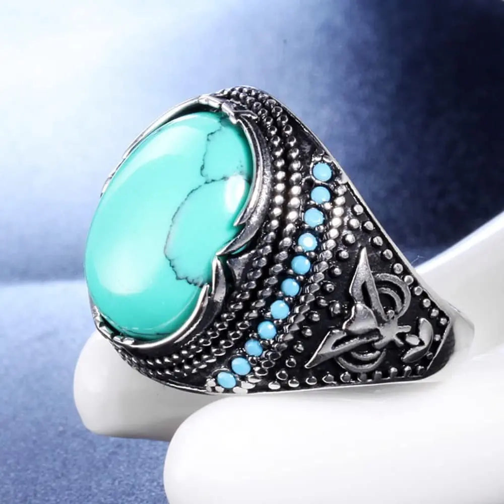 Turquoise Stainless Steel Ring