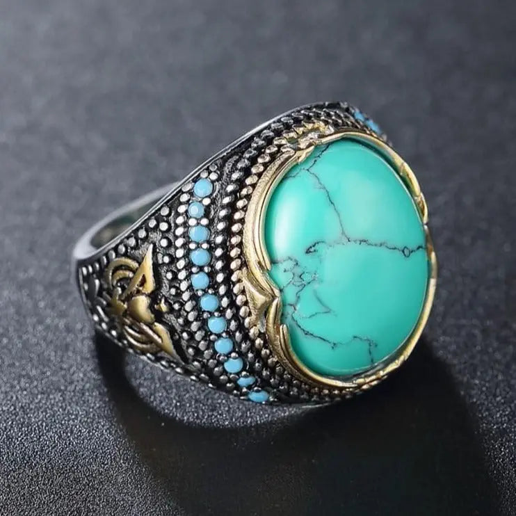 Turquoise Stainless Steel Ring