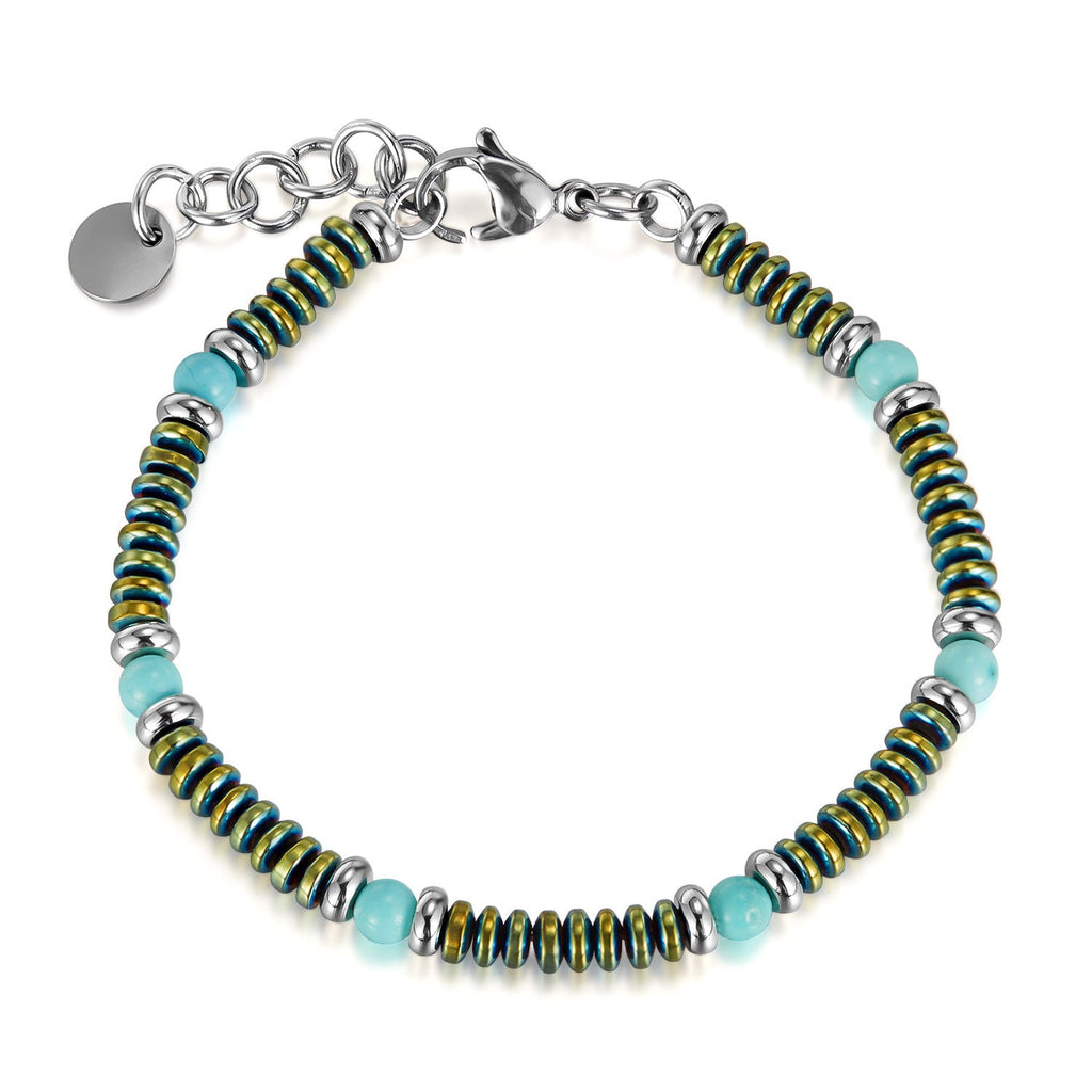 Turquoise and Lapis Lazuli Beaded Bracelet