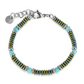 Turquoise and Lapis Lazuli Beaded Bracelet