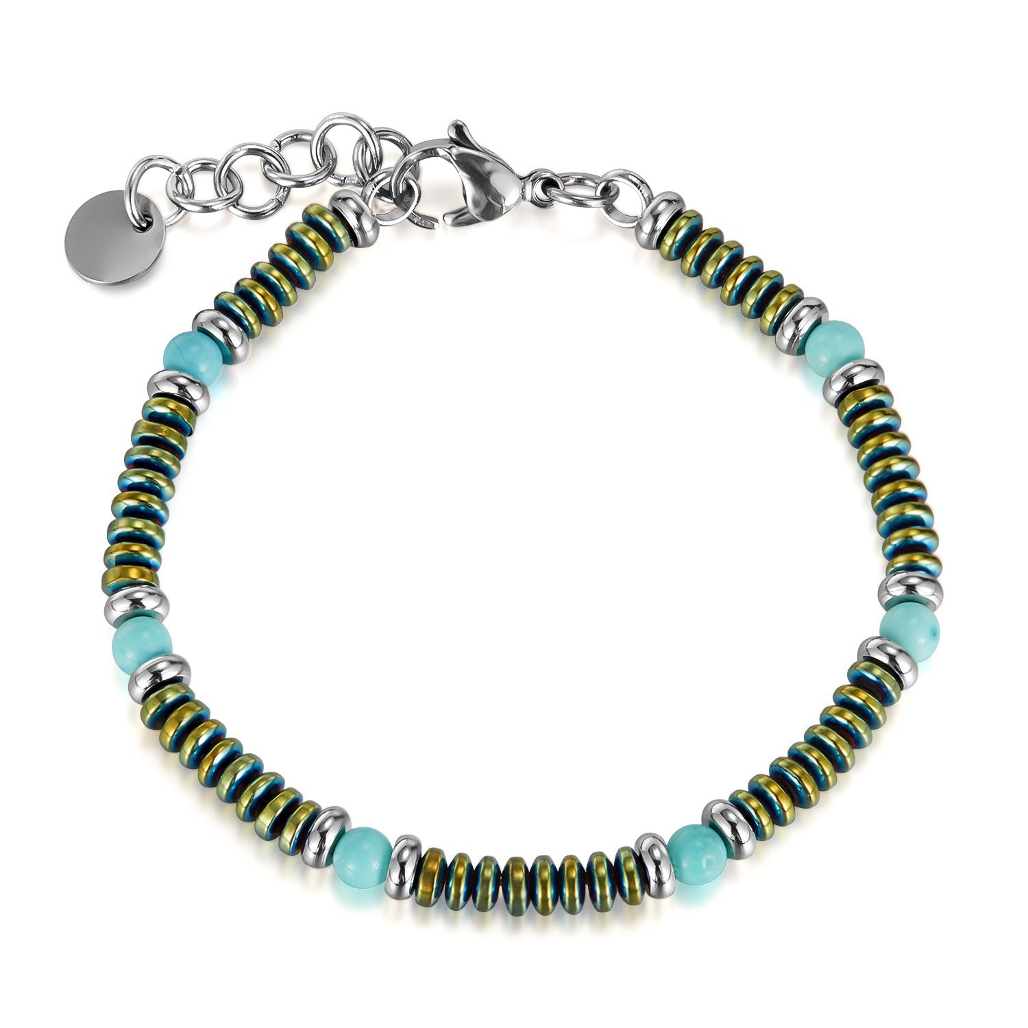 Turquoise and Lapis Lazuli Beaded Bracelet