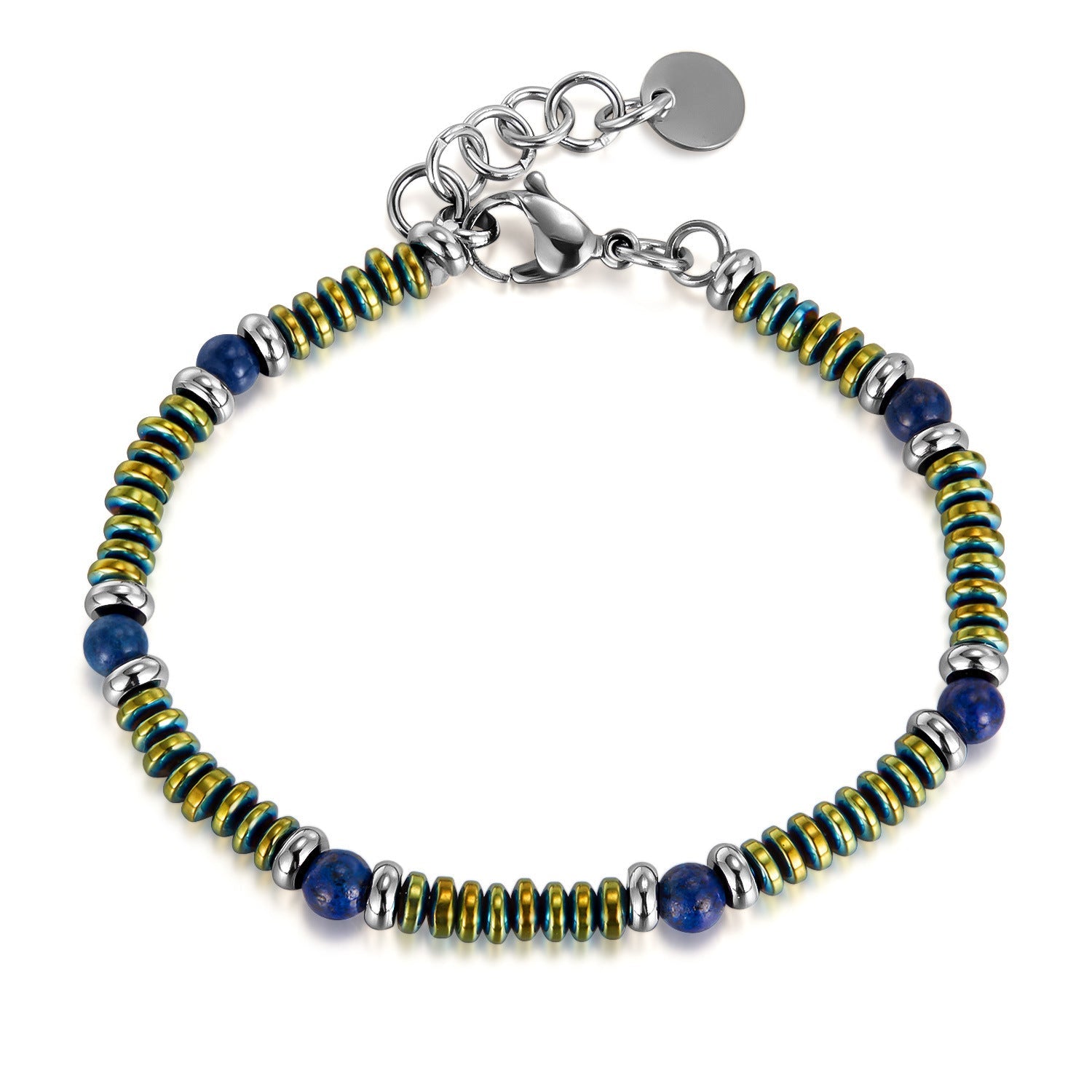 Turquoise and Lapis Lazuli Beaded Bracelet