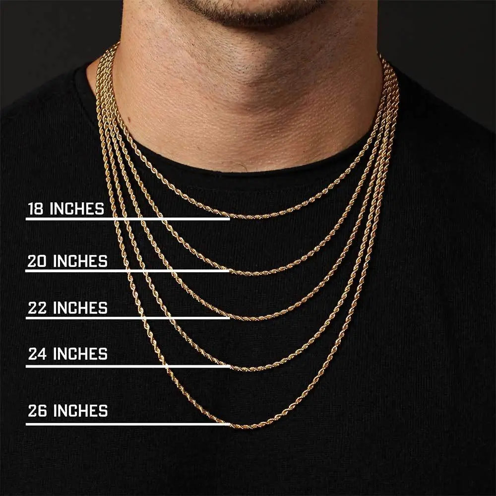 Twisted Stainless Steel Rope Chain-Black