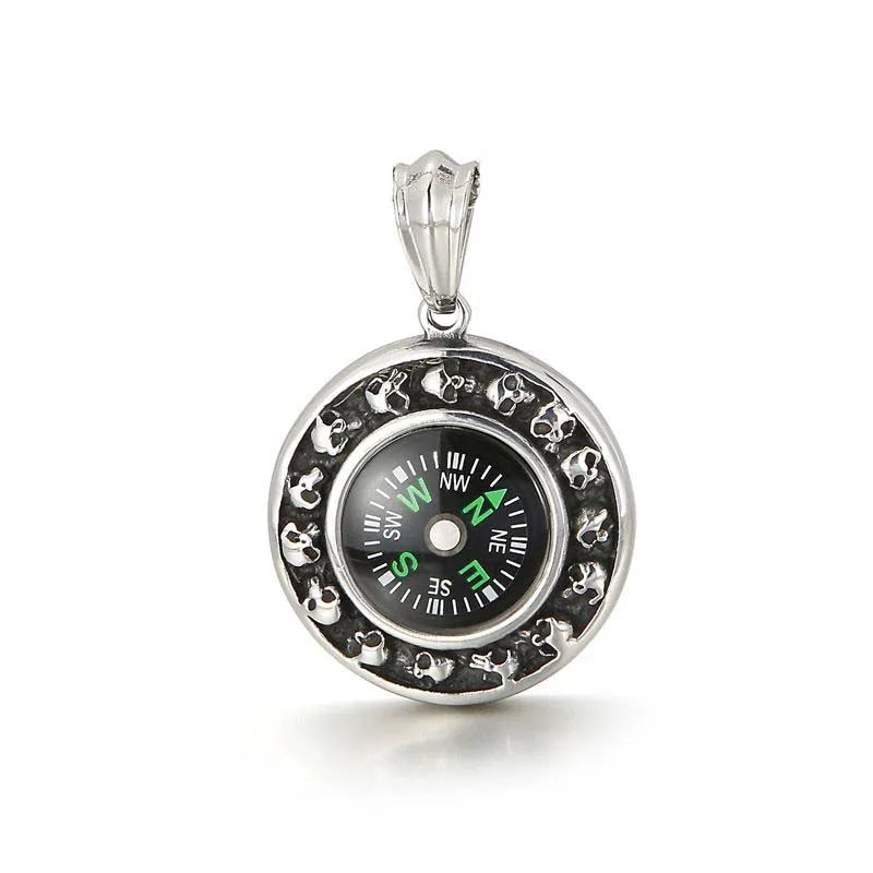 Creative Compass Skull Pendant