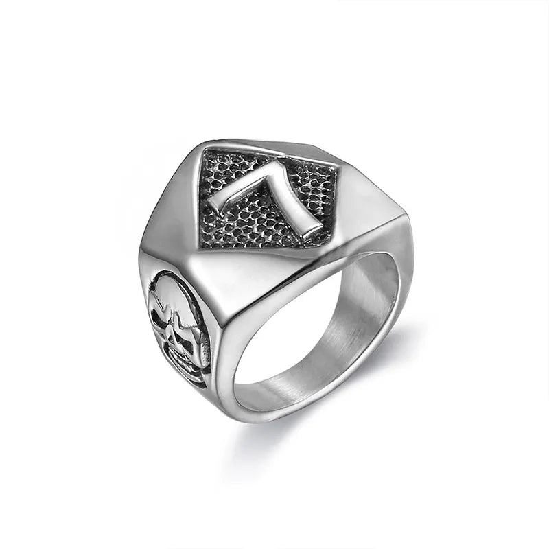 Lucky number 7 Skull Stainless Steel Ring