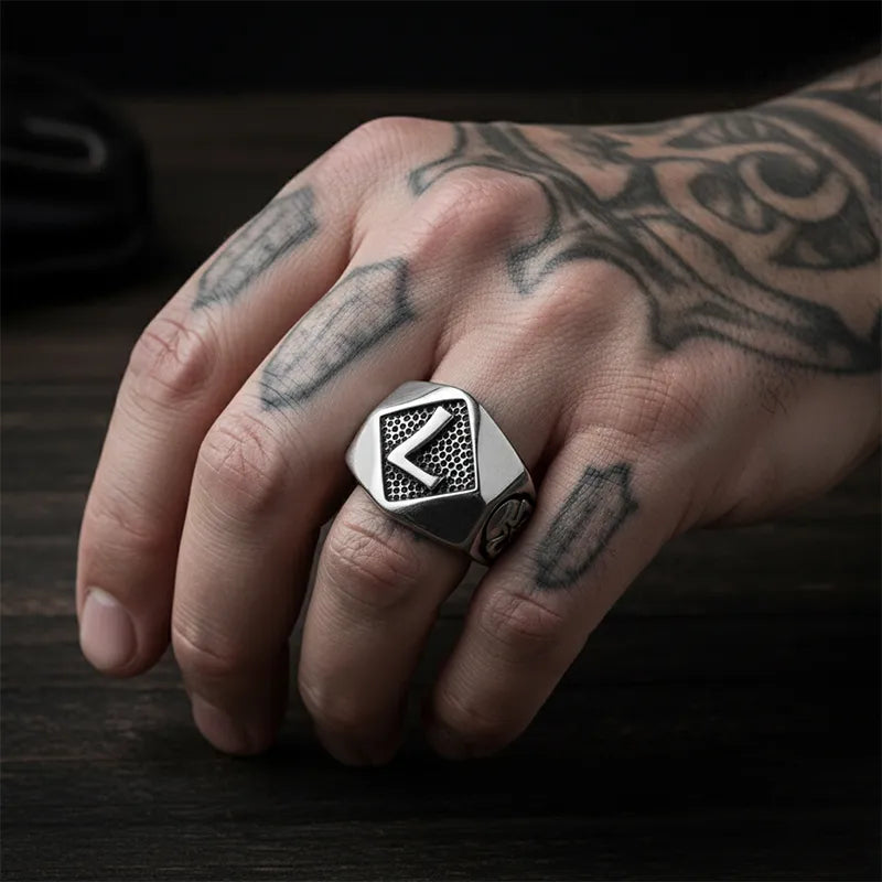 Lucky number 7 Skull Stainless Steel Ring