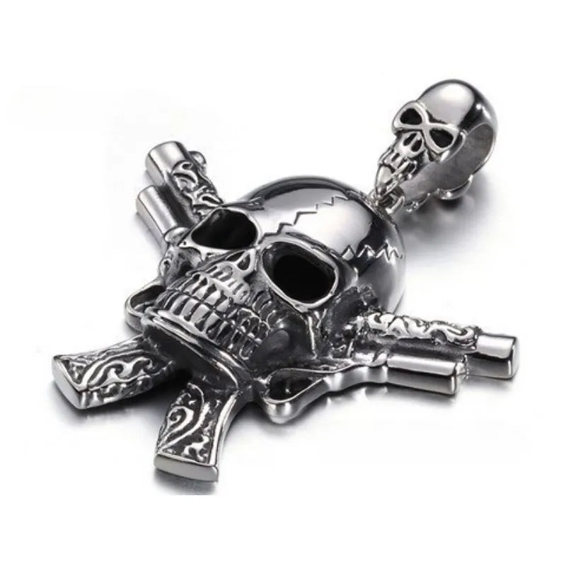 PUNK Mechanical Skull Stainless Steel Pendant