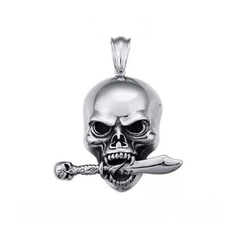 PUNK Mechanical Skull Stainless Steel Pendant