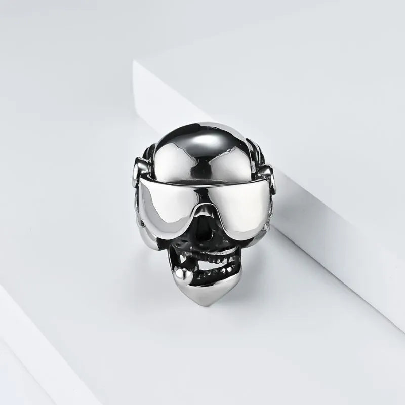 Punk Cigar Skull Ring