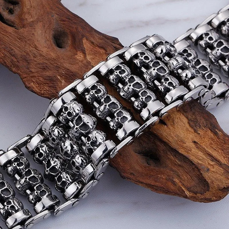 Punk Skull Stainless Steel Bracelet