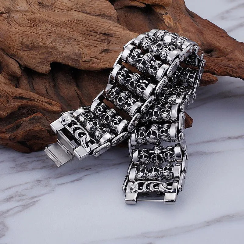 Punk Skull Stainless Steel Bracelet