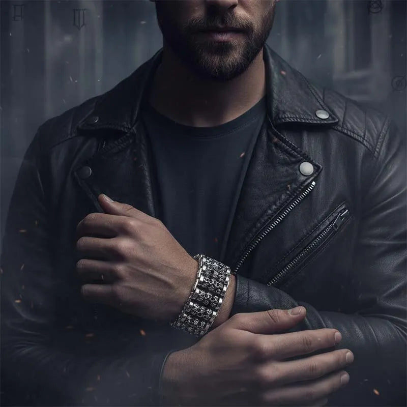 Punk Skull Stainless Steel Bracelet