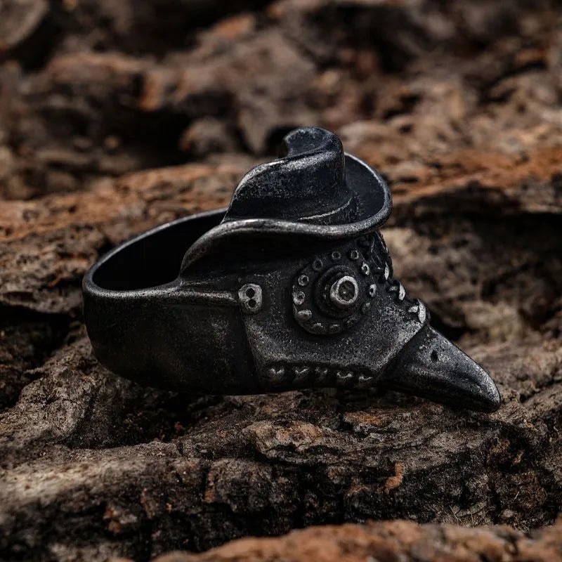 Vintage Crow Skull Stainless Steel Ring