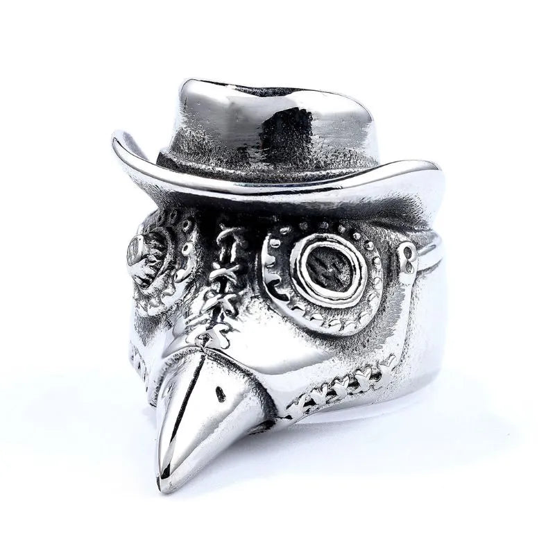Vintage Crow Skull Stainless Steel Ring