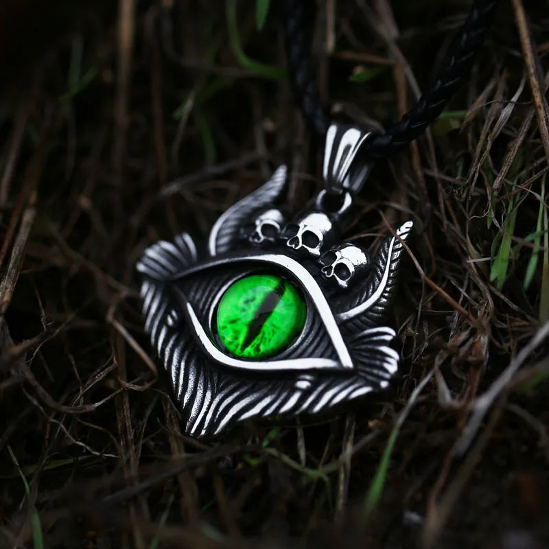 Vintage Devil Eye Skull Pendant