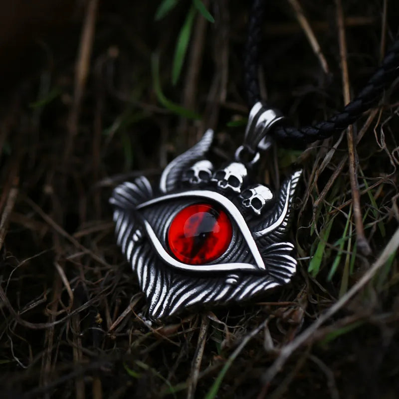 Vintage Devil Eye Skull Pendant
