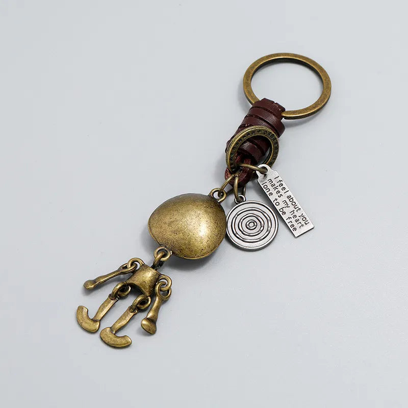 Vintage Halloween Skull Keychain