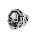 Vintage Hiphop Motorcycle Chain Skull Stainless Steel Ring