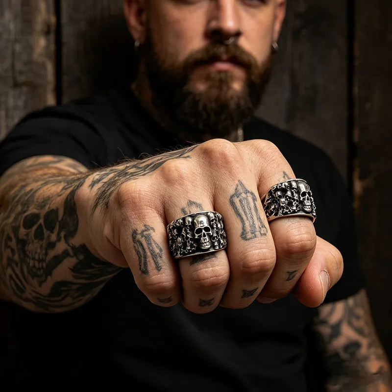 Vintage Punk Skull Stainless Steel Ring