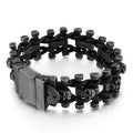 Vintage Skull Hairband Stainless Steel Bracelet