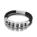 Vintage Skull Rotated Stainless Steel Bracelet