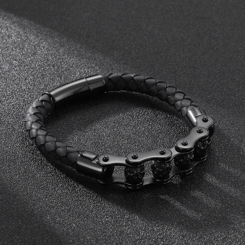 Vintage Skull Rotated Stainless Steel Bracelet