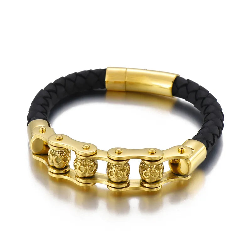 Vintage Skull Rotated Stainless Steel Bracelet