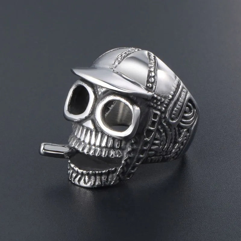 Vintage Skull Stainless Steel Ring