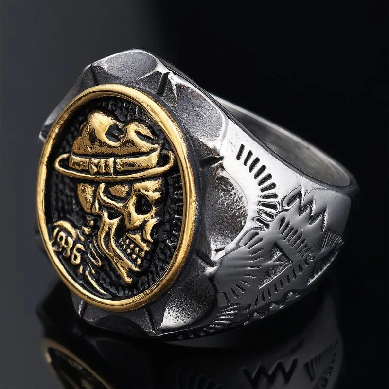 Vintage Skull Stainless Steel Ring