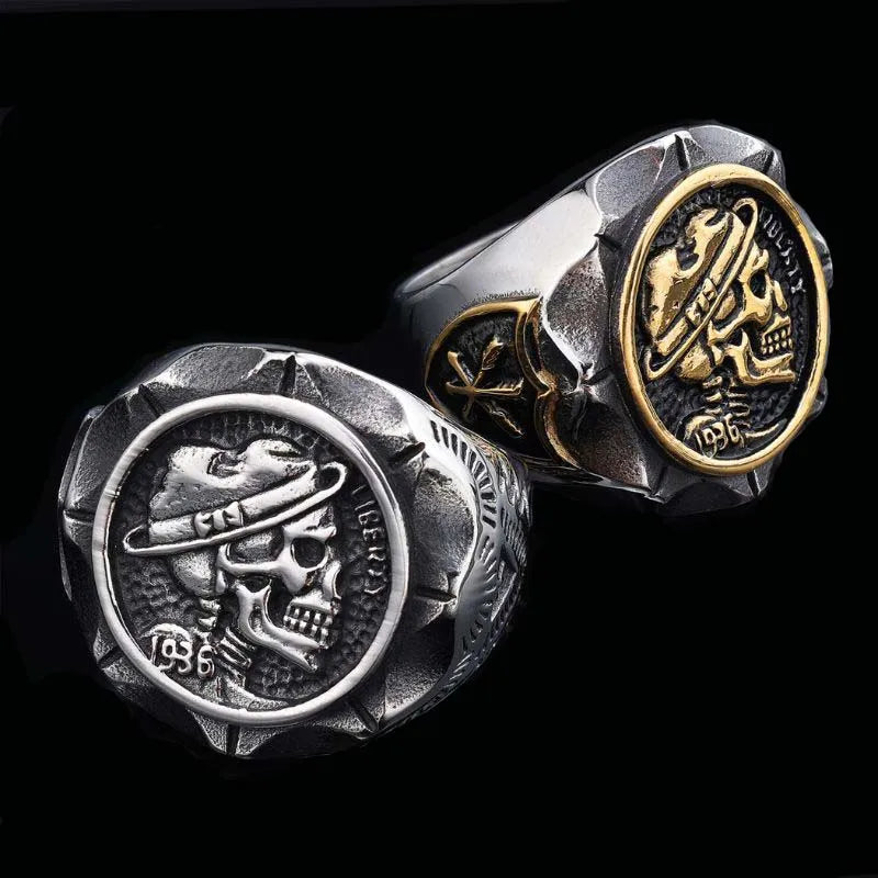 Vintage Skull Stainless Steel Ring