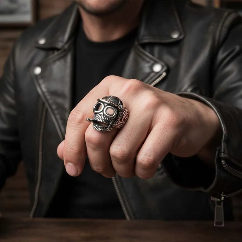 Vintage Skull Stainless Steel Ring