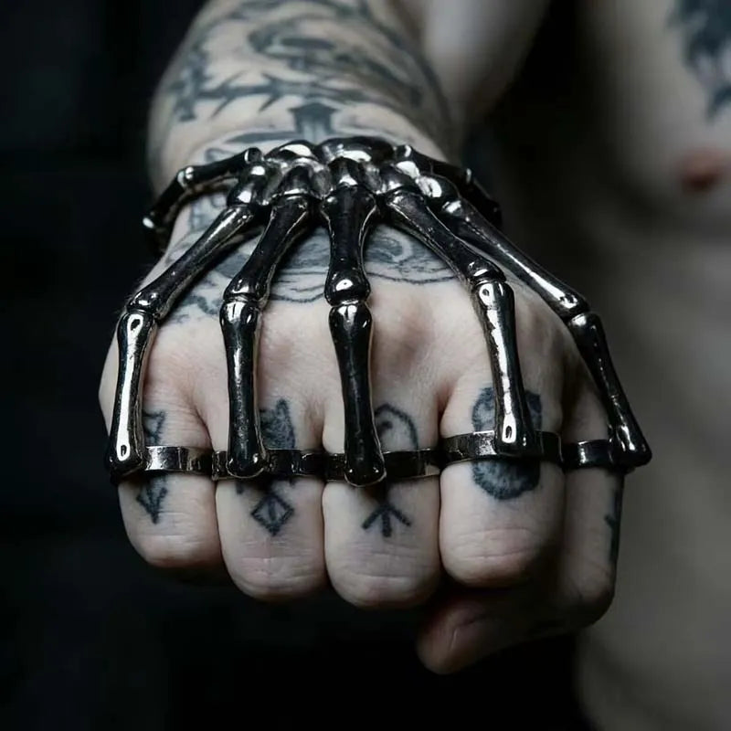 Necromantic Armor Skeleton Skeleton Bracelet and Finger Claws