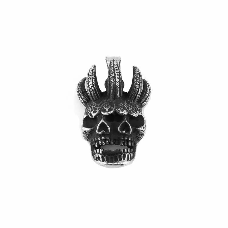 Gothic Vintage Double Skull Pendant