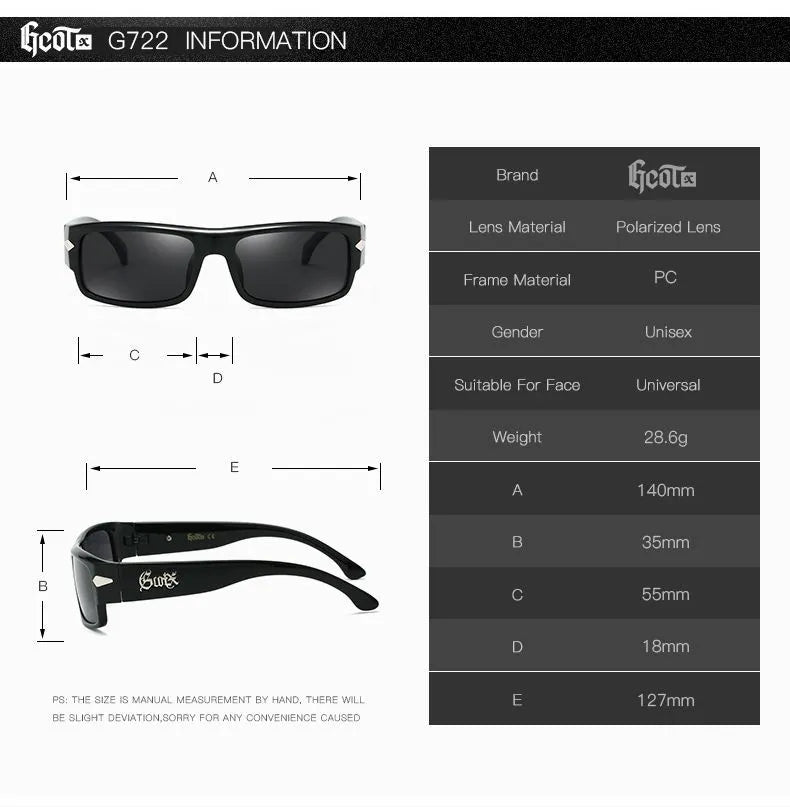 Hip Hop Fashion Multicolor G722 Polarized Sunglasses